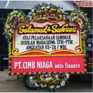 papan bunga ucapan selamat sukses dari PT CIMB Niaga auto finance