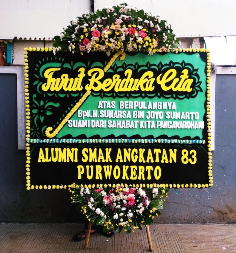 karangan bunga turut berduka cita alumni SMAK Angkatan 83 purwokerto  